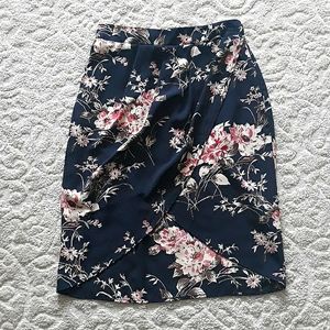 Flowered Wrap Skirt